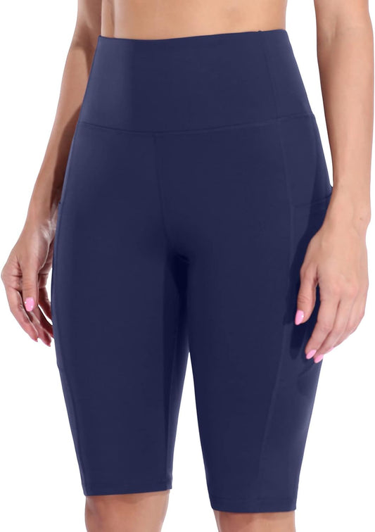 Women's High-Waist Biker Shorts with Pockets