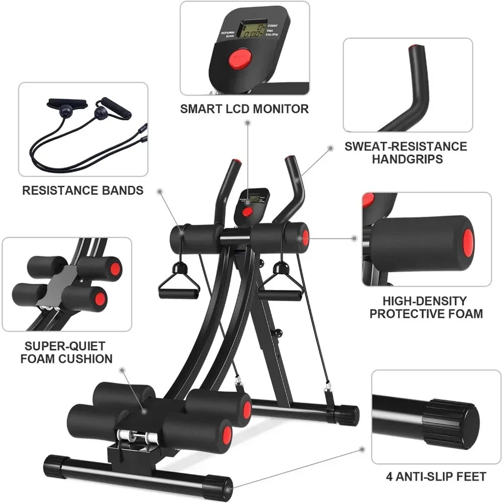 A Workout Equipment for Strength Training,Adjustable Ab Exercise Equipment for Stomach Workout,Foldable Core Abdominal