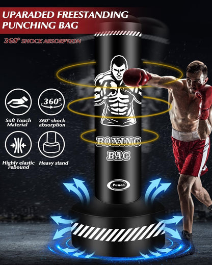 Heavy Punching Bag Boxing Free Standing Fitness MMA Fitness Training Equipment