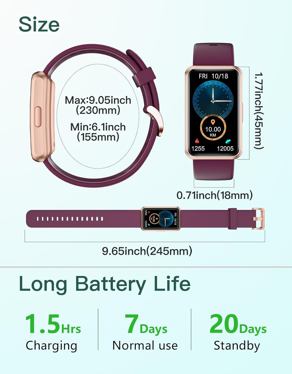 Fitness Tracker - Bluetooth-Free, App-Free, No Phone