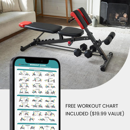 Versatile FID Weight Bench for Comprehensive Body Training